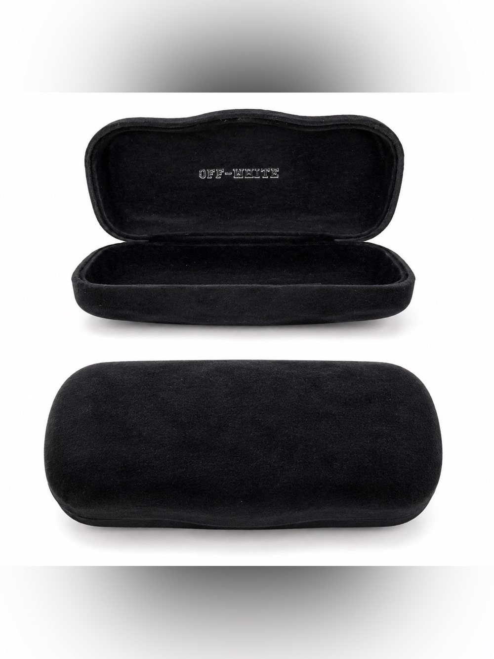 Off-White velvet sunglass case